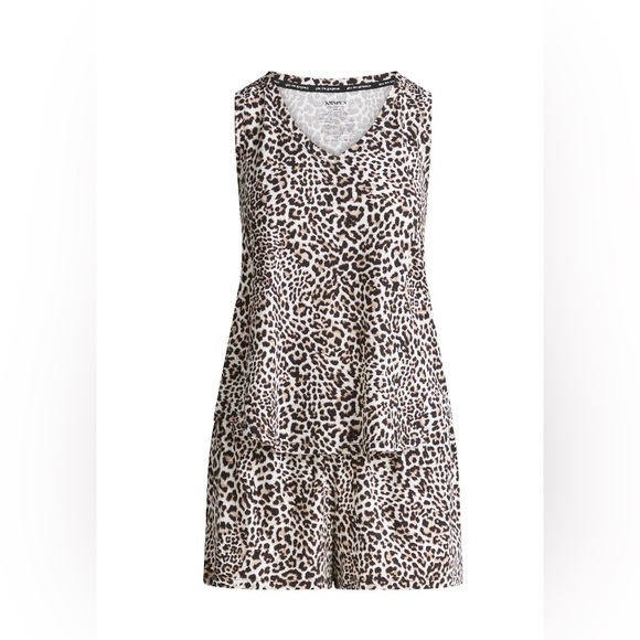 Women’s Joyspun Animal Print Sleeveless VNeck Tank & Shorts Pajama Set. Size 2X - Picture 3 of 3